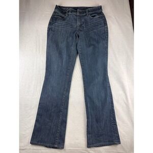 Ann Taylor Curvy Fit Bootcut Jeans Womens 6 Dark Wash Denim Stretch 264146‎